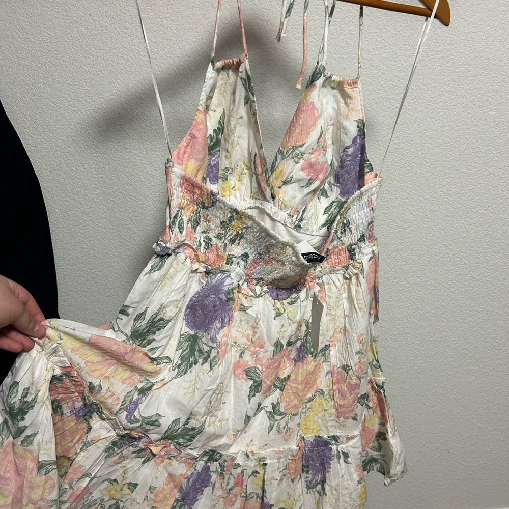 H&M Strapless Floral Dress - Purple, Pink, Yellow